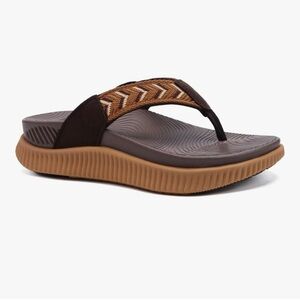 KUAILU Brown Flip Flop Sandals